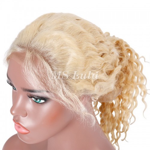 #613 Blonde Human Hair Transparent Lace Deep Wave Full Lace Wig | Human Hair Wig | Lace Front